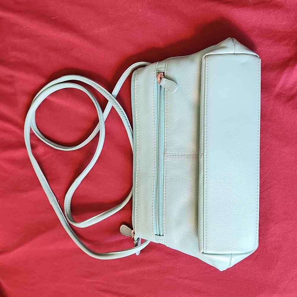 Turquoise New York Leather Purse